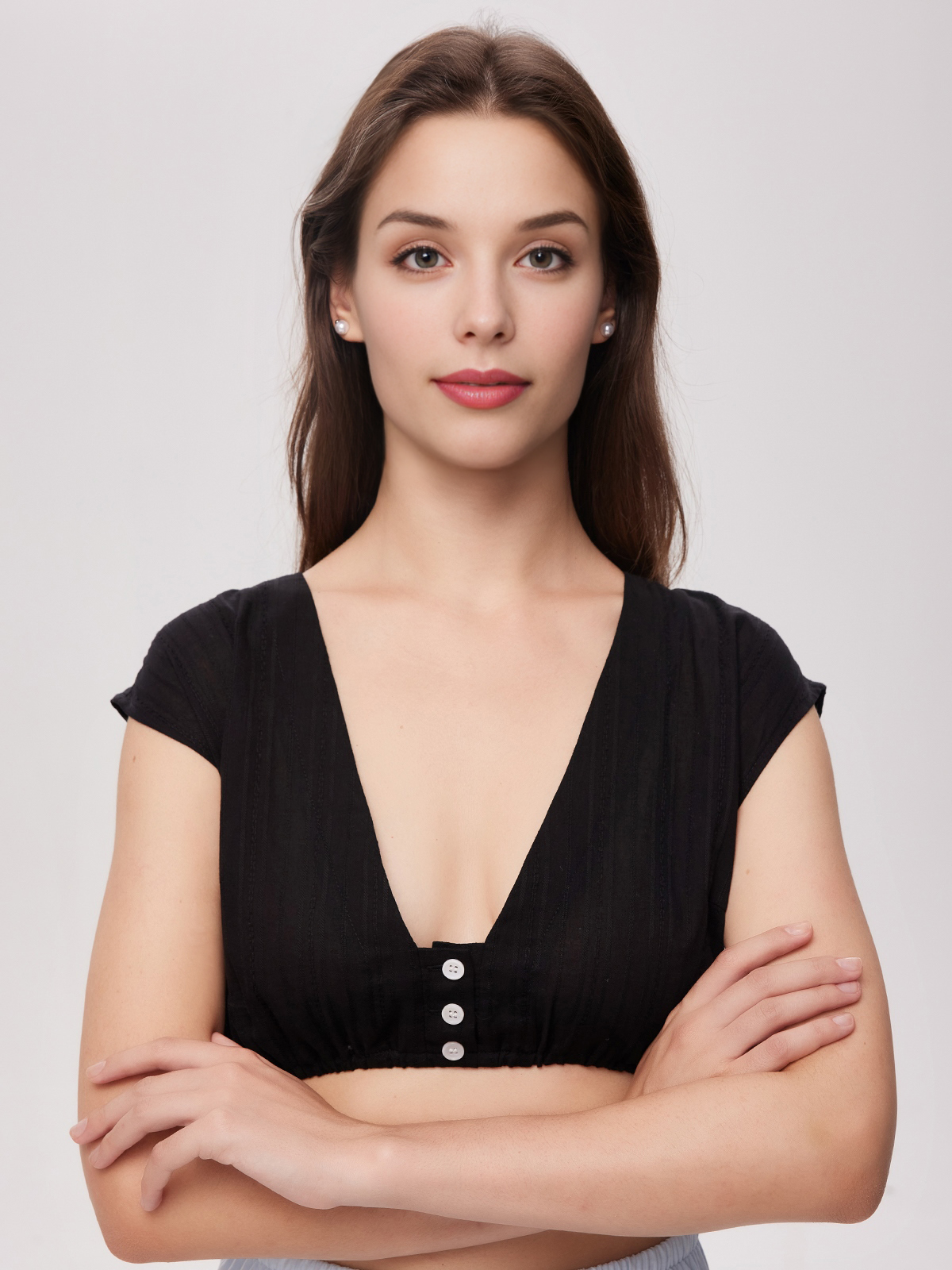 Dirndl-Bluse in Schwarz