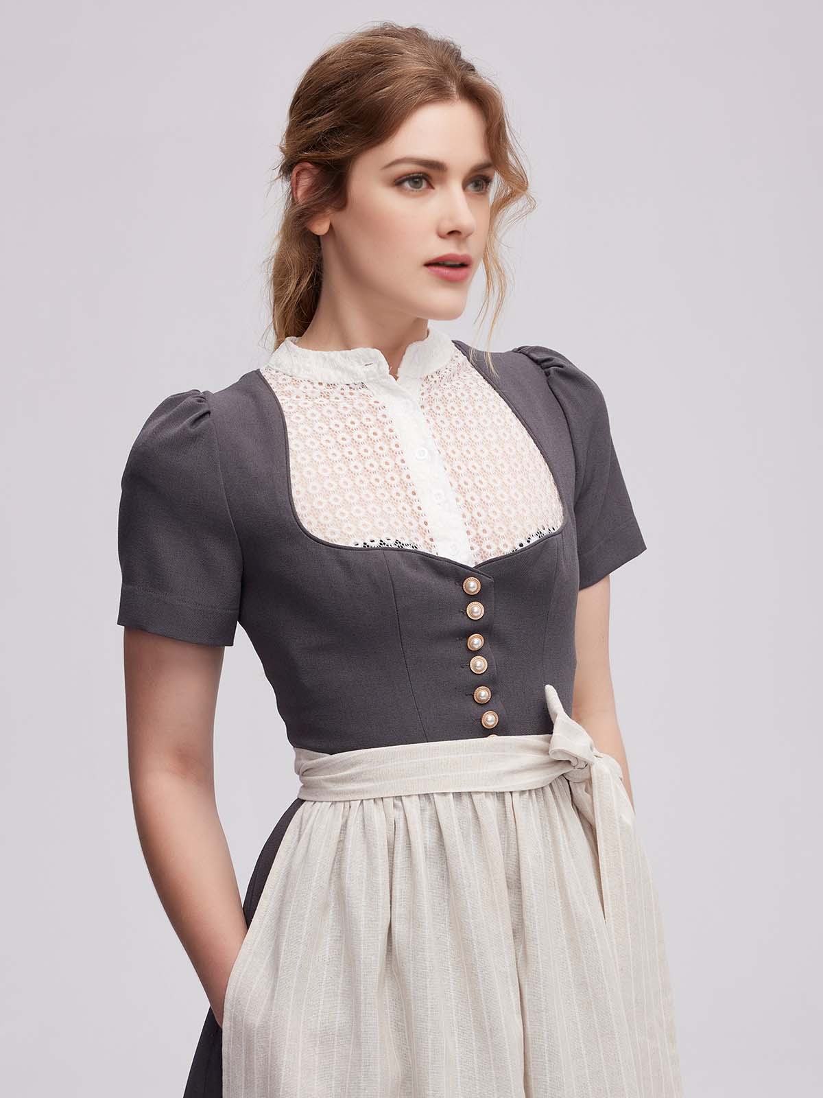 Modernes Dirndl in Grau