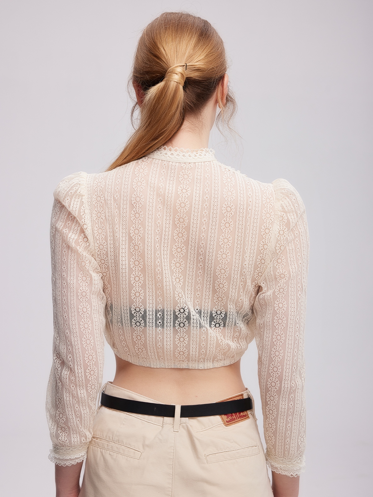 Dirndl Bluse in Beige