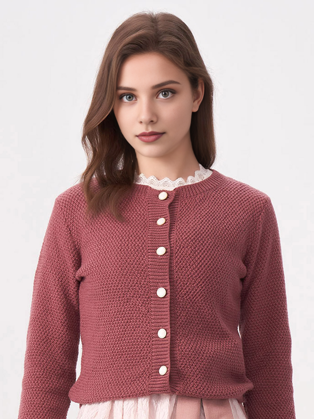 Dirndl in Lila mit Strick-Oberteil