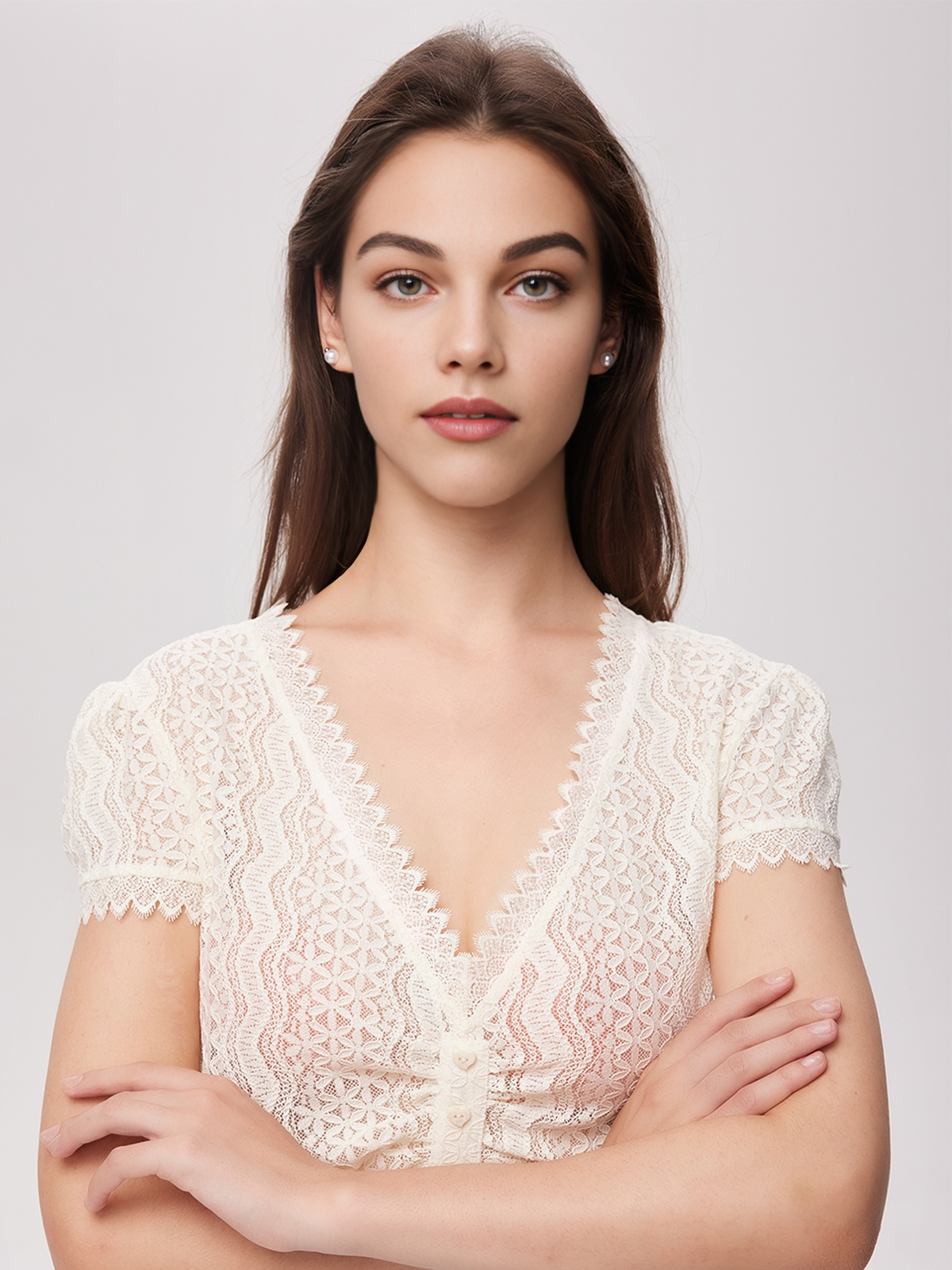 Grün Rosa Dirndl mit weißer Bluse